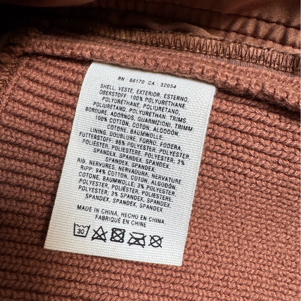 Hei Hei Anthropologie Brown Moto Jacket Petite Ribbed Hem Biker Full Zip | Small - Picture 10 of 10
